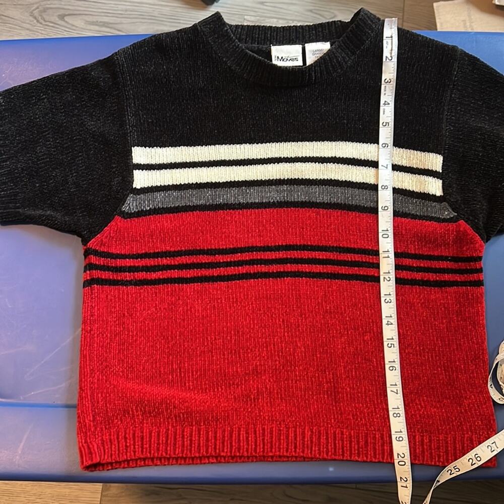 Vintage 90’s New Moves Acrylic Stripes Crop Sweater Top - Picture 8 of 11